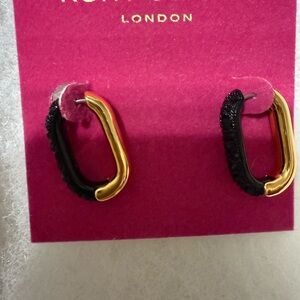 Gold and Black Earrings by